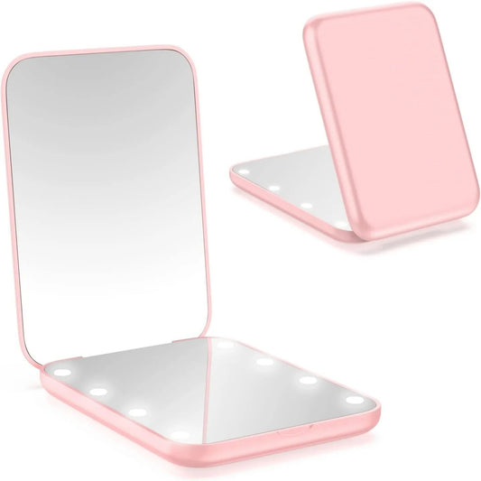 led make up pocket mirror